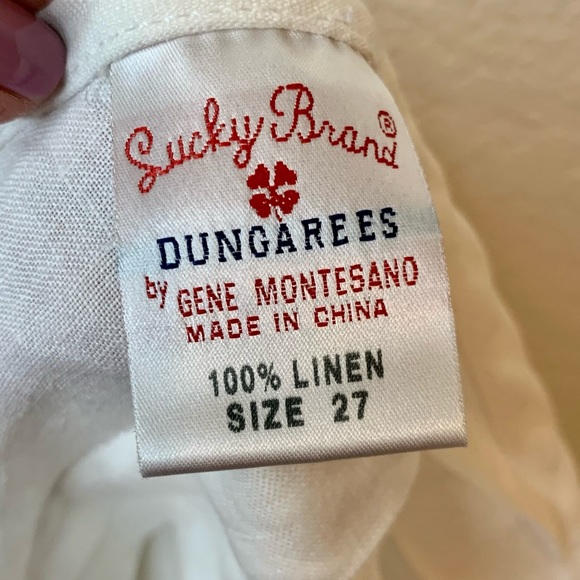 Lucky Brand 100% Linen Flowy Lightweight Skirt Asymmetrical Hem White Size 27 - Picture 7 of 11